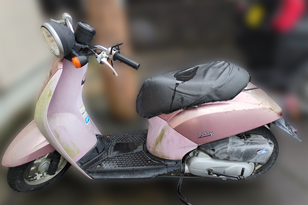 愛媛県松山市で回収した原付 ホンダ トゥデイ